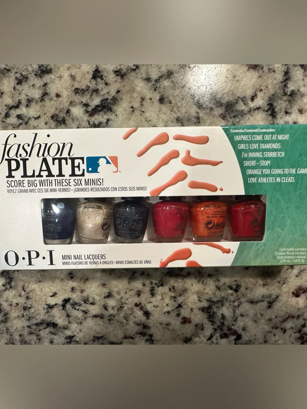 OPI Fashion Plate Kids Nail Lacquer Mini Set - Red, Orange, Gold, Black, Silver